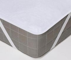 "Lavea" čiužinio apsauga 220 x 200 cm Vandeniui atsparus, kvėpuojantis čiužinio viršutinis sluoksnis, pagamintas iš medvilnės ir poliesterio mišinio su elastinėmis juostomis, lengvai prižiūrimas čiužinio apmušalas lovai ir viešbučiui, baltos spalvos
