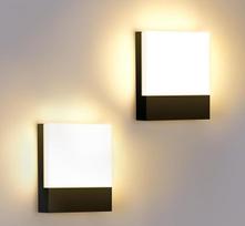 "Ledmo" pakuotė iš 2 15 W LED sieniniai šviestuvai Lauko / vidaus sieninis šviestuvas Aukštyn ir žemyn apšvietimas LED lauko žibintai 3000 K šilta balta sieniniai šviestuvai IP65 vandeniui atspari sieninė lempa juoda