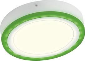 "LEDVANCE" dekoratyvinis LED sieninis ir lubų šviestuvas, RGB spalvos ir įvairūs režimai, reguliuojami nuotolinio valdymo pulteliu, reguliuojamas apšvietimas, 38 W, šiltai balta (3000 K), apvalus (400 mm skersmuo), LED spalva + balta