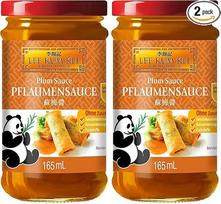 "Lee Kum Kee" slyvų padažas - vaisinis saldus kiniškas slyvų padažas su imbieru ir čili pipirais - 1 x 165 ml (2 vnt.)