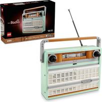 "Lego Icons Retro Radio" konstravimo rinkinys suaugusiesiems - namų dekoracijos miegamajam, svetainei, rašomajam stalui su garso efektais ir integracija į išmanųjį telefoną - dovana vyrams ir moterims -