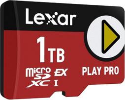 "Lexar Play PRO MicroSDXC Express" kortelė, 1 TB, iki 900MB/s skaitymo, 600MB/s rašymo, optimizuota žaidimams, A2, 4K, didelės spartos atminties kortelė, skirta nešiojamosioms konsolėms, "Switch", nešiojamiesiems žaidimų įrenginiams