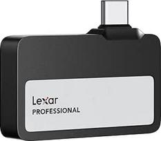 "Lexar Professional Go" nešiojamasis 2 TB SSD diskas, itin kompaktiškas, palaiko "Apple ProRes", iki 1050MB/s skaitymo ir 1000MB/s rašymo greitis, USB 3.2 Gen 2, IP65, skirtas "iPhone 15/16 Pro", juodas