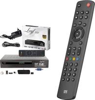 "Leyf" palydovinis imtuvas PVR įrašymo funkcija Skaitmeninis palydovinis imtuvas [iš anksto suprogramuotas "Astra", "Hotbird" ir "Türksat"] + HDMI kabelis ir vienas visiems "Contour TV" televizoriams skirtas universalus nuotolinio valdymo pultas