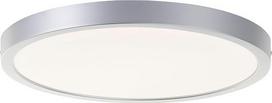 "Lightbox" LED lubų šviestuvas 27,5 cm skersmens - sidabrinės spalvos plokščias lubų šviestuvas - šviestuvas vonios kambariui, virtuvei, miegamajam ir prieškambariui - atsparus purslams IP44 - su LED