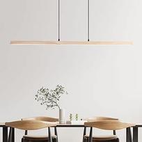 "Lightbox" LED pakabinamas šviestuvas - 150 cm aukštis x 103 cm plotis - modernus pakabinamas šviestuvas su mediniu rėmu, pagamintas iš pušies - šviesos spalva: 3000 K, 2400 lm - medis/plastikas/metalas, juodos/rudos spalvos