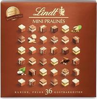 "Lindt Nougat" mini šokoladiniai saldainiai | 165 g | dėžutė su 36 šokoladiniais saldainiais iš 9 rinktinių rūšių | dovanų šokoladas | pakuotė po 1