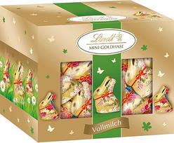 "Lindt" mini auksinis triušis su gėlėmis | 200 g šokolado "Quiver" su minkštu tirpstančiu įdaru | aukščiausios kokybės pieno aukso triušis su gėlių piešiniu | šokolado dovana Velykoms | dovanų idėja Velykoms
