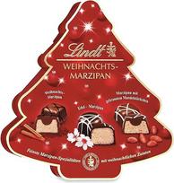 "Lindt" šokoladas | Kalėdiniai marcipaniniai pralinėliai "Eglė" | 175 g | 18 elegantiškų 3 rūšių kalėdinių pralinėlių su smulkiu marcipanu | Šventinis pralinukų mišinys elegantiškoje pakuotėje Kalėdų laikotarpiu