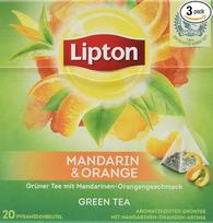 "Lipton" arbata (aromatingo skonio mandarinų apelsinų arbata iš tvaraus auginimo) 3 x 20 piramidinių maišelių