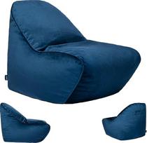 "Loft 25 Gaming Bean Bag XXL" suaugusiesiems - ergonomiškas vidaus kėdė su užpildu 100 x 100 x 80 cm, patvarus ir patogus "Bean Bag" fotelis gyvenamajame kambaryje, pagamintas ES (aksomo audinys, Ramiojo vandenyno)