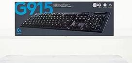 "Logitech G915 LIGHT SPEED" belaidė mechaninė belaidė žaidimų klaviatūra, lietimui jautrus GL mygtukų jungiklis, žemo profilio, skandinaviškas išdėstymas - Carbon