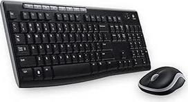 "Logitech MK270" belaidės klaviatūros ir pelės rinkinys, 2,4 GHz belaidis ryšys per USB nano imtuvą, ilgas baterijos veikimo laikas, "Windows" ir "ChromeOS", hebrajų išdėstymas - juoda