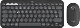 "Logitech Pebble 2 Combo for Mac", belaidė klaviatūra ir pelė, plona, tyli ir mobili, pritaikoma, "Bluetooth" pelė ir klaviatūra, lengvai perjungiama "macOS", "iPadOS", vokiškas QWERTZ išdėstymas, grafito spalvos