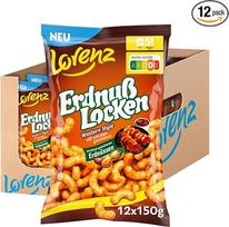"Lorenz" žemės riešutų suktinukai "Western Style" 12 x 150 g Vegan