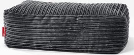 "Lounge Pug" didelis pufas, juodas velvetinis audinys, pufas, pufas "Bean Bag Stool", svetainė
