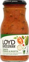 "Loyd Grossman" sezoninis makaronų padažas - pomidorai, špinatai ir rikota (350g) - 2 pakuotės