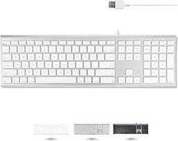 "Macally" itin plona USB klaviatūra, suderinama su "Apple" arba "Windows" Viso dydžio su 20 "Mac" klaviatūros klavišų su skaitmenine klaviatūra Aliuminio apdaila