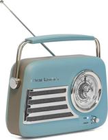"Madison" - FREESOUND-VR40BLU-MAT - 30 W senovinis radijo imtuvas su ilga baterija - "Bluetooth", USB ir FM - matinės mėlynos spalvos - senovinis, nostalgiškas, retro