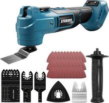 "Makita" 18 V akumuliatoriaus akumuliatorius, daugiafunkcinis įrankis su išmaniuoju automatiniu režimu, 7 greičiais ir 37 priedais, 8000-21000 aps/min. daugiafunkcinis įrankis pjovimui, grandymui, šlifavimui (be akumuliatoriaus)