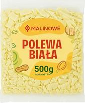 "Malinowe" baltojo šokolado glajus 500g kepimui