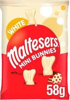 "Maltesers" baltojo šokolado mini triušio maišelis Velykų kiaušinių medžioklė Velykinės dovanos Šokoladinė dovana 58g (pakuotė po 1 vnt.)