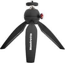 "Manfrotto" MTPIXIMII-B, PIXI mini trikojis su rankena, skirtas kompaktiškiems sisteminiams fotoaparatams, DSLR, veidrodiniams fotoaparatams, beveidrodžiams, vaizdo įrašams, pagamintas Italijoje, technopolimeras ir aliuminis, juodas