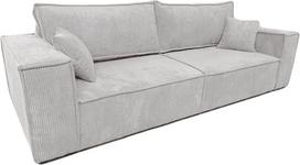 "MargaretHadas24 Camel III" kampinė sofa su miego funkcija Lovos dėžė Sofa-lova 255 cm Svetainės miegamasis paviršius 200 x 150 cm (spalva: Poso 55 - šviesiai pilka)