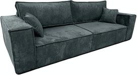 "MargaretHadas24 Camel III" kampinė sofa su miego funkcija Miegamojo lova Dviaukštė sofa 255 cm Svetainės miegamasis plotas 200 x 150 cm (spalva: Poso 60 - tamsiai pilka)
