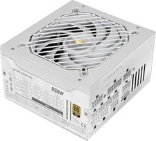 "Mars Gaming MPB850PSI", visiškai modulinis ATX maitinimo šaltinis, 850 W, 80Plus Gold 90 %, 14 cm SI ventiliatorius, AI2-RPM technologija, DC-DC ir SMD, ATX 3.1 ir PCIe 5.1, 12V 2x6 jungtis, baltos spalvos