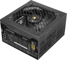 "Mars Gaming MPB850PSI", visiškai modulinis ATX maitinimo šaltinis, 850 W, 80Plus Gold 90 %, 14 cm SI ventiliatorius, AI2-RPM technologija, DC-DC ir SMD, ATX 3.1 ir PCIe 5.1, 12V 2x6 jungtis, juodas