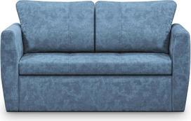 "Mars Meble Camel" dvivietė sofa-lova su miego funkcija, gulimas paviršius, 188 x 122 cm, veliūrinė poilsio sofa su lovos dėže, spalva: mėlyna, terakota 73
