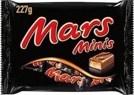 "Mars Minis" šokolado plytelės, karamelės ir riešutų mini šokolado plytelės, 227 g, šokolado dovanų idėja, didmeninė šokolado pakuotė