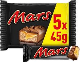 "Mars" šokoladinis batonėlis "Caramel Chocolate", 1 pakuotė po 5 batonėlius (1 x 225 g)