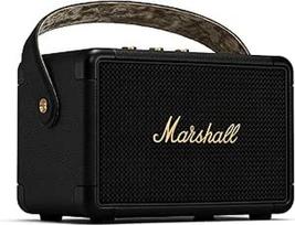 "Marshall Kilburn II" "Bluetooth" nešiojamasis vandeniui atsparus garsiakalbis, belaidis, juodos ir žalvario spalvos