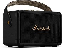 "Marshall Kilburn II" "Bluetooth" nešiojamasis vandeniui atsparus garsiakalbis, belaidis, juodos ir žalvario spalvos