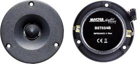 "Master Audio BST03/4B" 2 aukštų tonerių juodos spalvos 175 W RMS 350 W max 9,7 cm skersmens ir 105 dB 4 Ohm automobilio durelių durys su 3,8 cm gyliu poroje