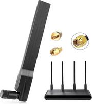 "Maswell" 4G LTE 5G NR išorinė antena | 600-6000 MHz | 2 dBi Ne greičio varžyboms | WiFi 6 WLAN Bluetooth | SMA kištukas / TS9 / RP-SMA sąsaja visiems modemams, maršrutizatoriams, LTE kameroms