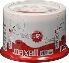 "Maxell" - 50 x DVD-R - 4,7GB (120 min.) 16x - baltos spalvos - spausdinamas paviršius - ritė - laikmena