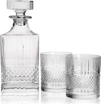 "Maxwell & Williams Verona Collection" 3 dalių viskio rinkinys su kokybišku kristaliniu stiklu - yra 1 dekanteris ir 2 viskio taurės - 1 rinkinys