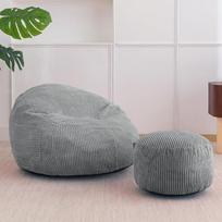 "MAXYOYOYO Bean Bag" su kojūgaliais vaikams, "Cord Bean Bag" sofa ir "Pouf" su putų užpildu, poilsio kėdė su rankena svetainei, miegamajam, žaidimams, skaitymui, atsipalaidavimui