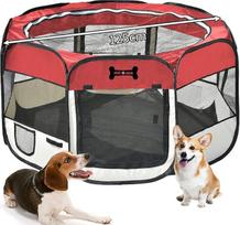 "MC Star Oxford Puppy Playpen" sulankstomas šuniukų žaidimų aptvaras šunims, triušiams, jūrų kiaulytėms, katėms, skirtas naudoti patalpoje arba lauke, 8 elementai, 125 x 125 x 64 cm, įvairios spalvos