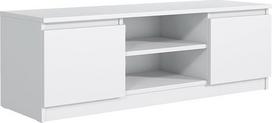 "MebLocker" televizoriaus spintelė TV lenta 120 cm pakabinama lenta TV spintelė Lowboard spintelė Svetainės TV staliukas TV baldai Modernus dizainas (balta)