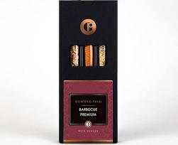 "MEIN GENUSS Spice Trio Barbecue Premium" prieskonių rinkinys su 3 skirtingais grilio prieskoniais - grilio priedų dovanų rinkinys - dovanų idėja vyrams ir grilio meistrams - BBQ Rubs & Spices