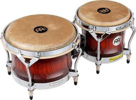 "Meinl Percussion Bongos Woodcraft Series" - 2 rankiniai būgnai su 7 ir 9 colių būgnais - įskaitant derinimo raktą - baltojo uosio, senovinio raudonmedžio spalvos (WB500AMB)