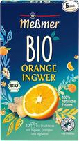 "Meßmer" ekologiškas apelsininis imbieras | Rafinuotas su natūraliu vaisių aliejumi | 100% natūralūs ingredientai | 20 arbatos maišelių | Vegan | Be glitimo | Be laktozės (pakuotė po 5 vnt.)