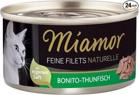 "Miamor Fine Fillets Naturell Bonito Tuna" 24 x 80 g