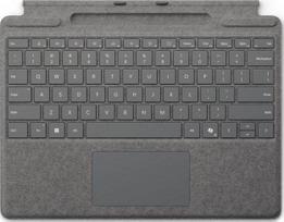 "Microsoft Surface Pro" klaviatūra su skyreliu rašikliui | Platinum | QWERTY | Suderinama su "Surface Pro Copilot+" kompiuteriu (11-asis leidimas), "Surface Pro 9" ir "Surface Pro 8