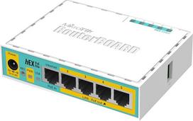 "MikroTik hEX PoE lite" eterneto maršrutizatorius [5X Fast Ethernet, PoE]