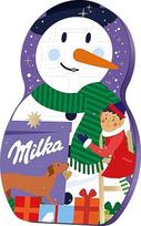 "Milka Snow Mix" advento kalendorius, 1 x 213 g, kalėdinis kalendorius, su kalėdiniu šokoladu, šokolado rutuliukais, Alpių pieno ir baltuoju šokoladu